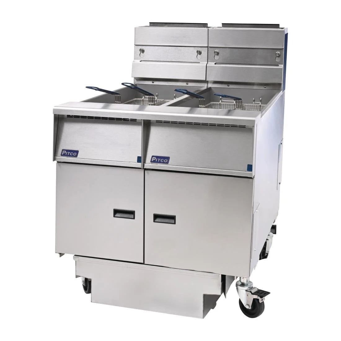 Pitco SG14RS/FD-FF Solstice Gas 2-Vat Fryer with Built-in Oil Filtration