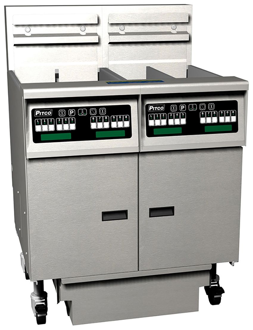 Pitco SGH50/FD-FF 2-Vat Fryer with Built-in Oil Filtration