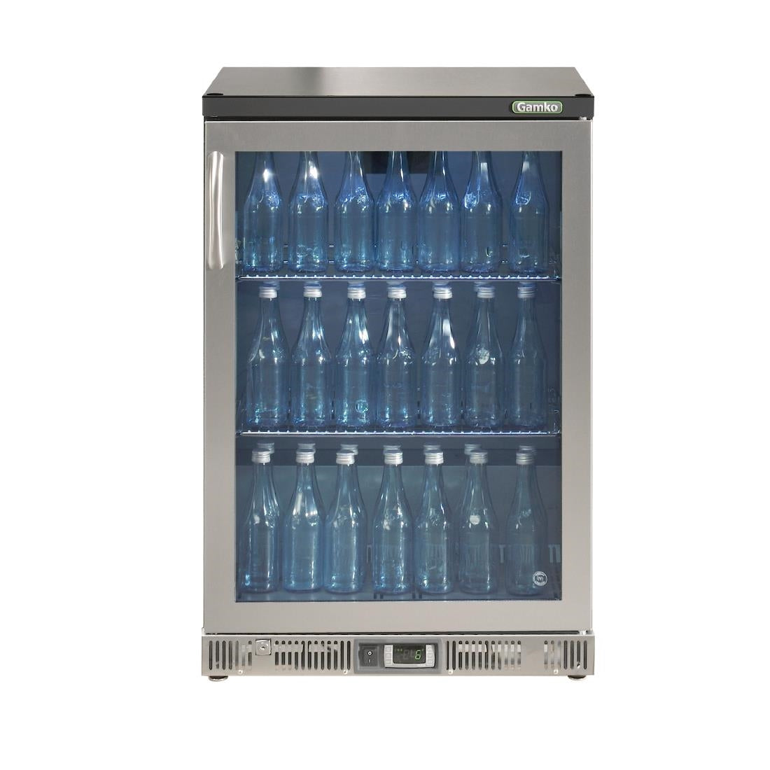 Gamko Bottle Cooler - Single Hinged Door 150 Ltr Stainless Steel