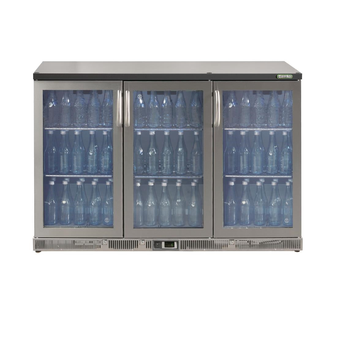 Gamko Bottle Cooler - Triple Hinged Door 315 Ltr Stainless Steel