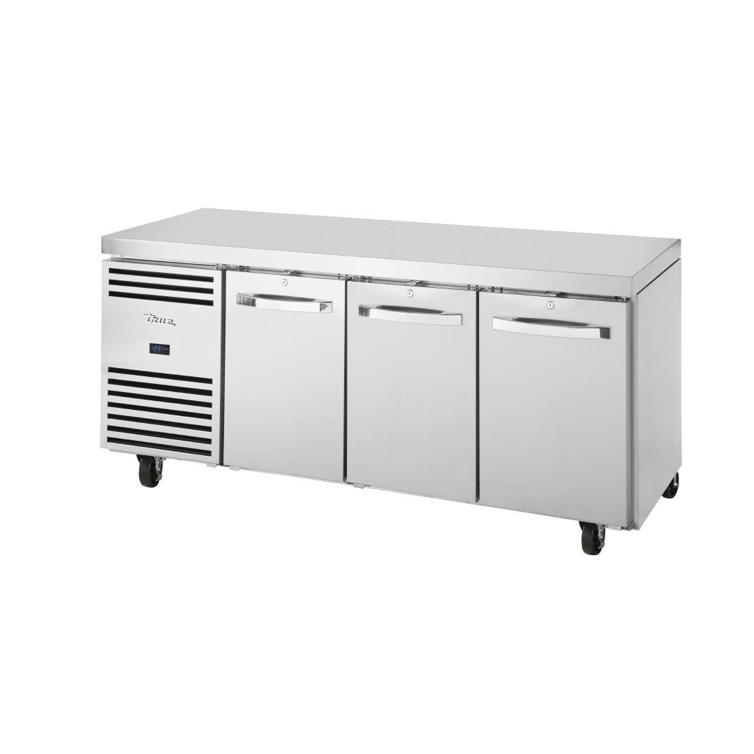 True 3 Door 1/1 GN Counter Freezer TCF1/3-CL-SS-DL-DR-DR