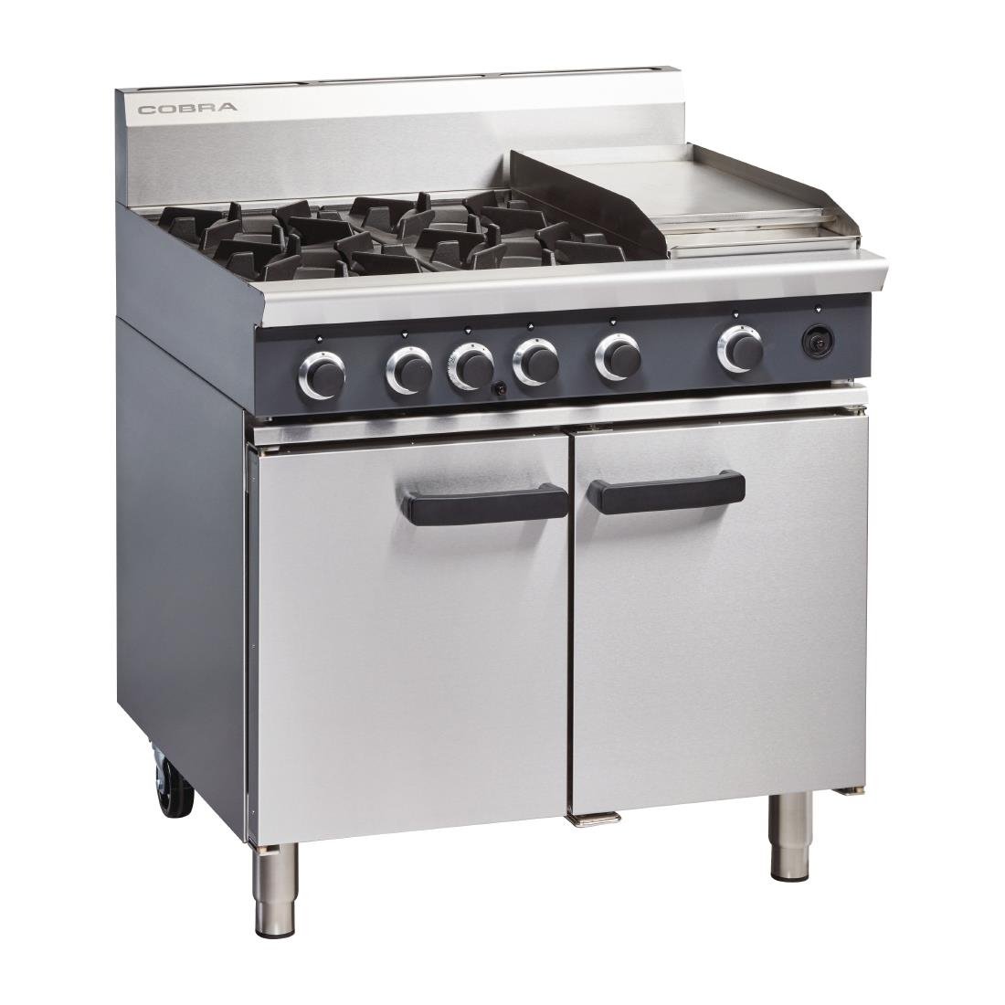 Blue Seal Cobra Propane Gas Range 4 Burner Static Oven with Griddle CR9CL