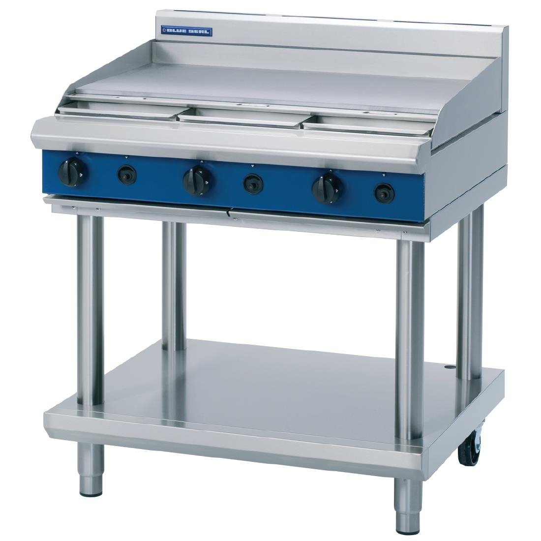 Blue Seal Evolution Cooktop Griddle Burner LPG on Stand 900mm G516A-LS/L