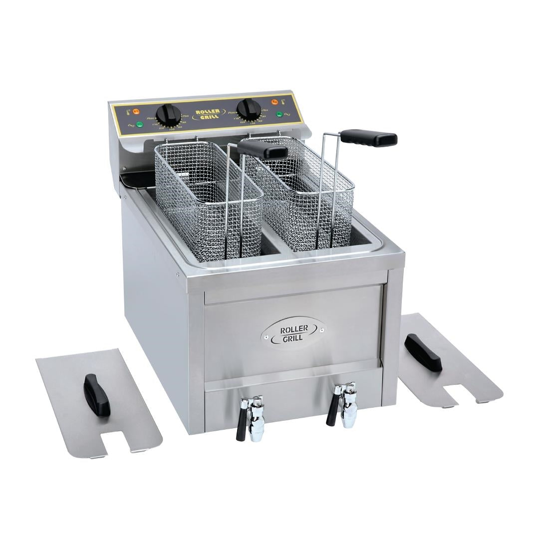 Roller Grill Twin Tank Twin Basket Countertop Electric Fryer RFE8D